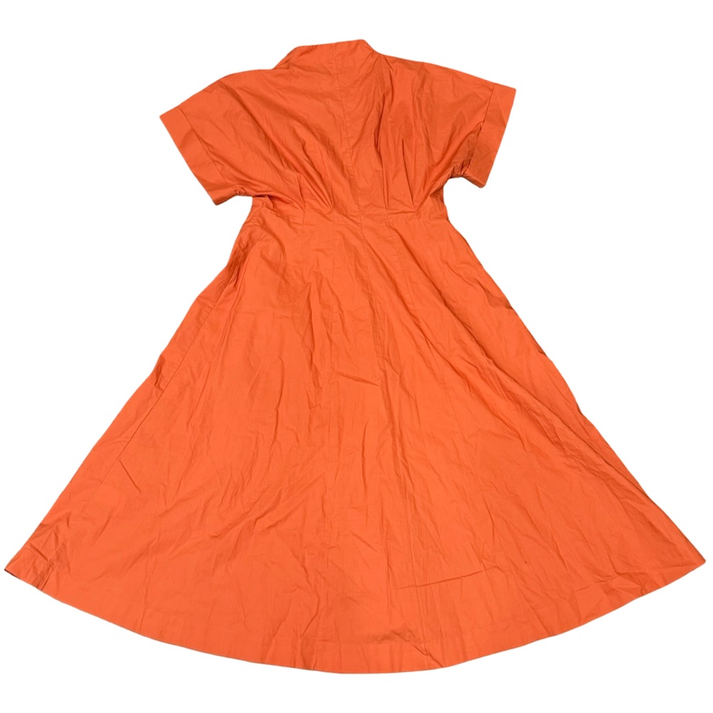 Banana‎ Republic Cotton Poplin Shirt Dress Sunset Orange Size 10 Petite - Picture 14 of 16